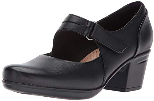 Clarks womens Emslie Lulin footwear, Black, 6.5 Wide US