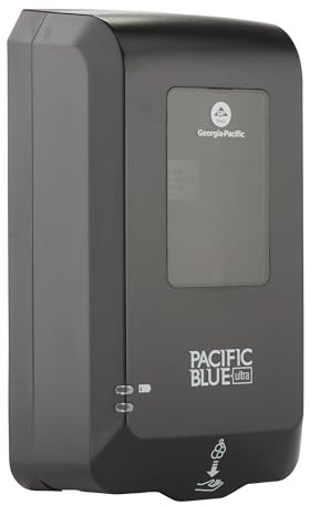 Georgia-Pacific (53590) Pacific Blue Ultra Automated Soap Dispenser, Black, Wall Mounted, Easy To Install & Maintain, Batteries Included