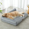 BFPETHOME Bequemes Hundebett für große Hunde, wasserdicht, orthopädisches Hundebett, Eierschaum-Hundebetten, Sofa, Hundebett mit abnehmbarem, Haustierbett für große Hunde, 106.7x76.2 cm