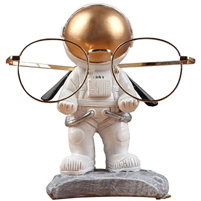 Porta Occhiali da Astronauta, Supporto Creativo per Occhiali da Astronauta, Divertente Porta Occhiali Decorativo in Resina per la Decorazione Dell'home Office, Porta Scultura Astronauta per Regalo(C)