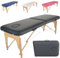 Beltom® Mobile Massagetisch Massageliege 2 zonen Basic 185 x 60 cm. - Licht 11,8 kg - massagebed massageleuning Massagebank 2 Zones klappbar Kosmetikliege - Schwarz