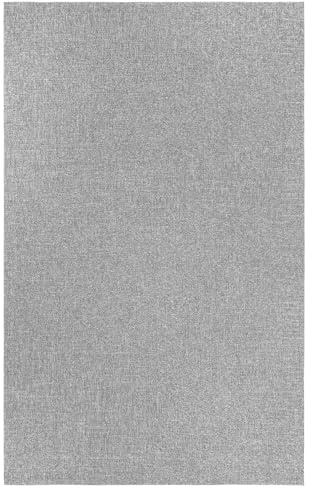 TESSO LIVING In- & Outdoor Teppich – 240 x 330 cm Silber – Wetterfest & rutschfest, UV-beständiger Kurzflorteppich – Ideal für Balkon, Terrasse, Küche & Camping