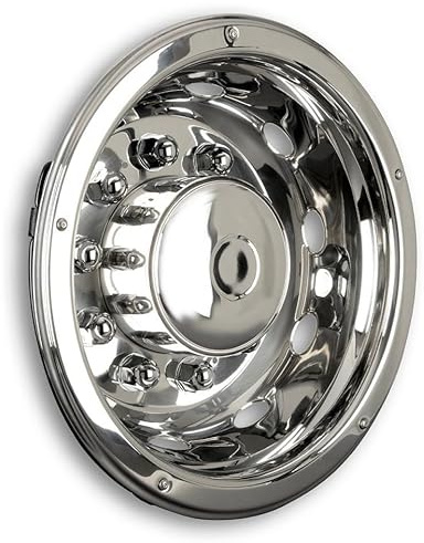 Hansen Styling Parts Tapacubos de acero inoxidable para llantas de 22,5 pulgadas, universal, apto para llantas de acero de camión