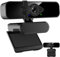 Webcam USB HD 2K/30fps avec Microphone, caméra d'ordinateur à Angle de Vision de 120°, Webcam PC adaptée au Streaming en Direct,aux appels vidéo, aux réunions Couvercle de confidentialité coulissant
