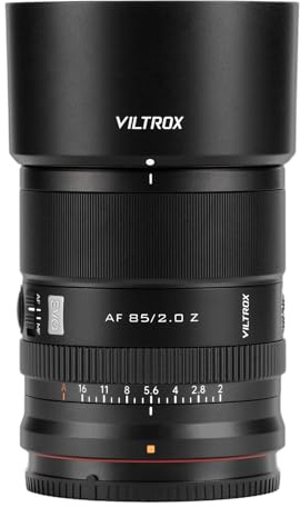 VILTROX 85 mm f/2.0 EVO Z-objektiv, ljusstarkt fullformat-autofokus fast brännviddsobjektiv kompatibel med Nikon Z-Mount kameror Z5, Z50, Z50II, Z6, Z6II, Z7, Z7II, ZFC, Z30, Z9, Z8, ZF, Z6III