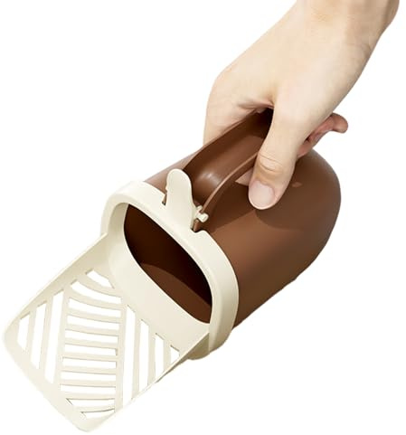 Raccoglitore di feci con supporto, per portatile con secchiello per feci, setaccio per con supporto per sacchetti di immondizia, per gatti e cani, bagno interno per appartamenti esterni