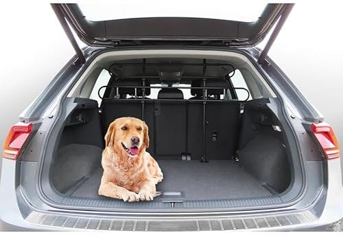 OSSO Griglia Divisorio Auto per Cani Universale Classic 2 sezioni Regolabile in Altezza e Larghezza per SUV, Van Station Wagon