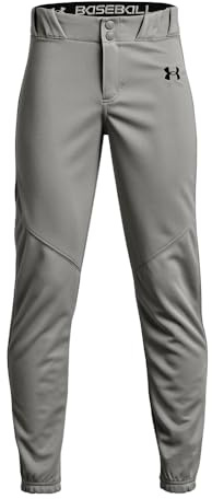Under Armour Boys Utility Baseball Pant Closed, (080) Baseball Gray / / Black, Medium