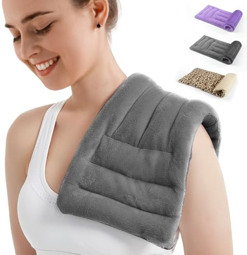 MEISENHOME Microwave Heating Pad for Pain Relief, 8 x 18 Grey