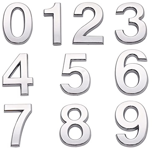 CUNTAUK Letreros de números de casa, números autoadhesivos para buzón, números de puerta, pegatinas de 0 a 9, signos con número de residencia para buzón, apartamento, habitación, oficina (4,3 cm)
