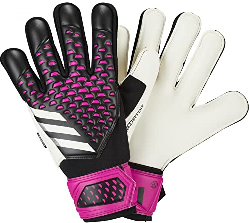 Adidas Unisex Goalkeeper Gloves (Fingerschme) Pred Gl MTC Fs, Black/White/Team Shock Pink, HN3340, Size 10