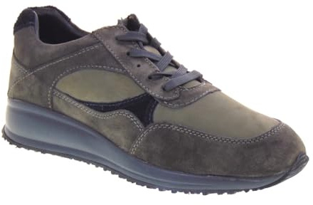 Valleverde Stringata Uomo 36874 in Camoscio Grigio Modello Casual. Una Calzatura Comoda Adatta per Tutte Le Occasioni. Autunno-Inverno 2022. EU 44
