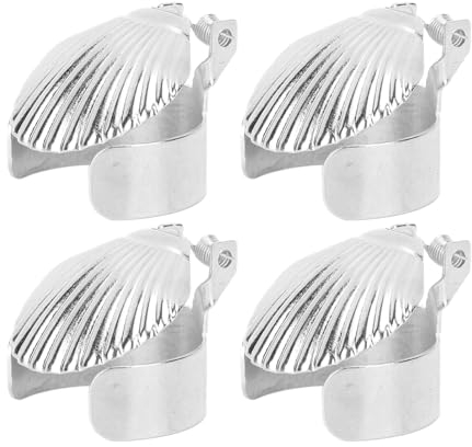 PenRux 4-teiliger Kerzenlöscher, Automatischer Feuerlöscher, Kerzenlöscher, Dochtflammenlöscher Zum Sicheren Löschen der Kerzenflamme, Kerzenlöscher-Zubehör für Kerzenliebhaber (Silver)