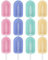 12 Stück Eisformen Silikon,Eisformen Eis Am Stiel Wiederverwendbar,Eis Am Stiel Form BPA Frei Rosa Grün Blau Gelb,DIY Popsicle Formen mit Deckel, Eiscreme Formen MEHRWEG