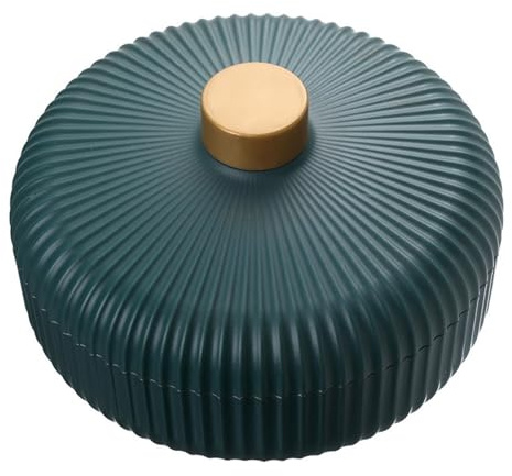 Snack-Serviertablett mit Deckel, Geteilte Servierplatte aus Kunststoff, 3 Fächer, Teller mit Getrockneten Früchten und Nüssen, Lebensmittelaufbewahrung, Organizer für Süßigkeiten, Nüsse,(Grün)