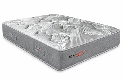 Duérmete Online - Colchón Viscoelástico Híbrido Box Hybrid con Núcleo de Muelles Ensacados, Confort Óptimo, Grosor 26cm, Firmeza Intermedia, Antiácaros Antibacteriano e Hipoalergénico 180 x 190