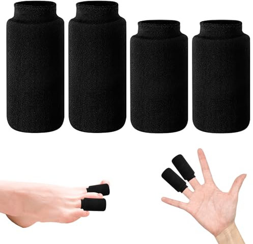 Finger Ice Pack, 4pcs Finger Cold Gel Ice Pack Finger Ice Sleeves, Reusable Cryotherapy Compression Sleeve for Finger Toe Injuries, Arthritis, Tendonitis, Gout, Sprains