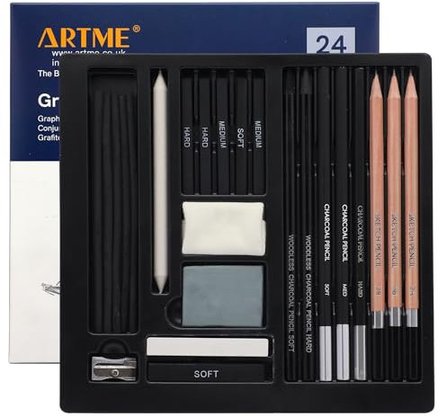 Artme Graphit-Skizzenset 24-teilig – komplettes Zeichenset