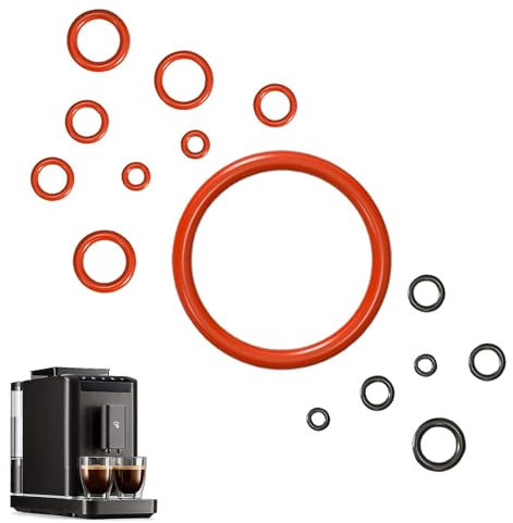 15 Stück O-Ring Dichtungsringe Set, Dichtung Für Kaffeemaschine, Silikon Dichtungssatz Für Brühgruppe,Auslaufventil Und Dampfventil