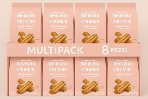 BenFatto Biscotti Fragranti crumini, Confezione da 150g – Scatole Multiple da 4 o 8 Pezzi (8)