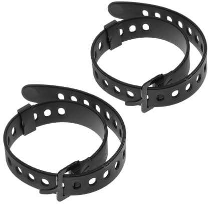 LABRIMP 2pcs Adjustable Rubber Diving Knife Straps with Quick Buckle Closure, Black Non-slip Dive Accessory for Scuba Diving and Water Sports Enthusiasts