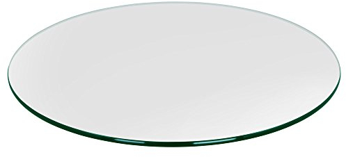 Dulles Glass 22 Round Glass Table Top, 3/8 Thick Clear Tempered Replacement Glass, Pencil Polished Edge for Coffee, Dining, Patio Tables & Furniture Protection