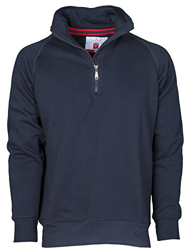 Felpa Da Lavoro Maglia Felpata Cotone Con Mezza Zip In Tinta Payper Miami +, Colore: Navy, Taglia: M