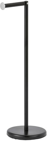 Spirella Toilettenpapierhalter Stehend BxHxT: 24x66x19cm cm freistehender Papierrollenhalter in Edelstahl-Optik Edler Rollenhalter für WC-Rollen als Ersatzrollenhalter, Schwarz, Black