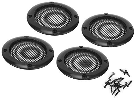 Marvellous Griglia, 4 pezzi per altoparlanti Custodia per copertura subwoofer da 2,6 pollici Griglia per altoparlanti auto con vite