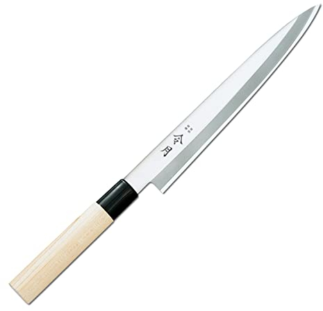 FUJICUTLERYCORPORATION Coltello Giapponese Yanagiba Reigetsu Sashimi Sushi Coltelli Giapponesi per Cucinare il Pesce in Acciaio Inox Molibdeno Vanadio (21 cm)