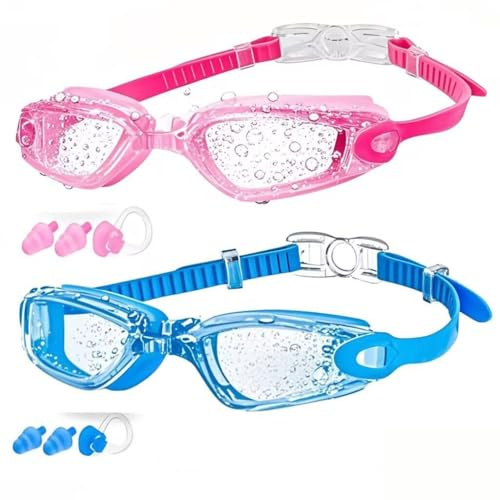 Faliring Masque de Natation pour Enfants, Lot de 2 Masques de Plongée pour Enfants Junior 3-15 Ans, Lunettes de Natation pour Sports Aquatiques Masques de Natation Cadeaux pour Filles et Garçons
