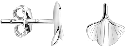 SOFIA MILANI - Damen Ohrringe 925 Silber - Ginkgoblatt Ohrstecker - E2376