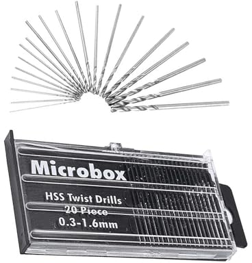 Mini Micro Drill Bit Set,20 PCS Twist Drill DIY Kit 0.3-1.6 Mm Hss Micro Twist Drill Bit Micro Steel Model Precision Drill for Plastic Wood Soft Metal