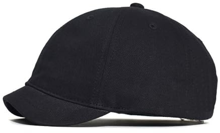 Agturber Men's Short Brim Baseball Cap Quick Dry Lightweight Breathable Adjustable Unstructured Dad Hat Black