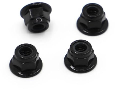 SONGMIky 10 Uds M3 M4 M5 M6 M8 Brida Hexagonal de Acero al Carbono Negro Tuerca de Bloqueo de inserción de Nailon contratuerca Nylock autoblocante(M8 10pcs)