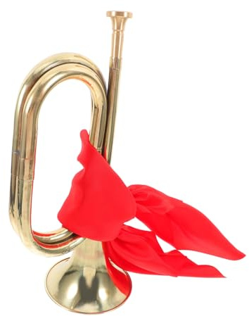 Toddmomy trompeta Cuerna bugle banda Instrumento de viento instrumentos de viento corneta para orquesta instrumento de cuerno instrumento adolescente paño Golden