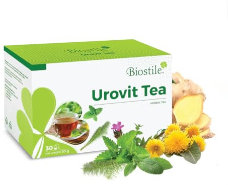 Biostile Urovit Tee – 30 Filterbeutel mit hochwertiger Kräutermischung zur Unterstützung der Nieren- und Blasenfunktion