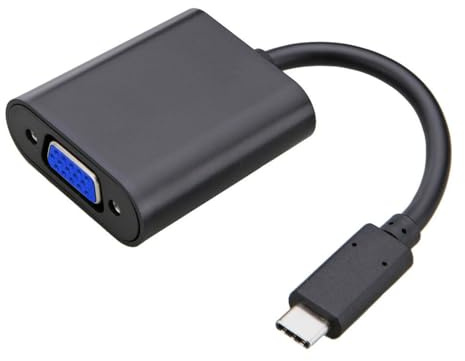 MMOBIEL USB Type C (Thunderbolt 3) to VGA Adapter Male to Female 1080p HDTV HDMI Compatible with MacBook 2019-2016 / PC Laptop Notebook Projector Monitors Laptop/iPhone 16, iPhone 15 (Black)