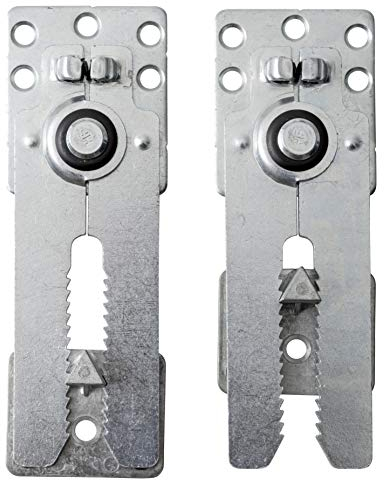 IPEA 2 Crochets de Fixation en Métal avec Ressort Pour Canapés et Meubles – 160 x 60 mm – Pinces Réglables en Crocodile pour Fixation des Armoires