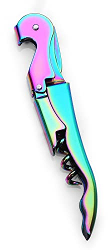 1 Packs Drincarier Kellnermesser Professional Wine Openers, Upgraded Heavy Duty Edelstahl Wine Key,Classic All-in-one Corkschreck, Flaschenöffner und Foil Cutter (1Pack Iridisierung)