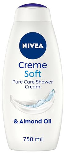NIVEA Care Shower Creme Soft (750 ml), Caring Body Wash Enriched with Almond Oil, Moisturising Shower Gel with Vitamin C and E, Skin Moisturiser with Mild Scent