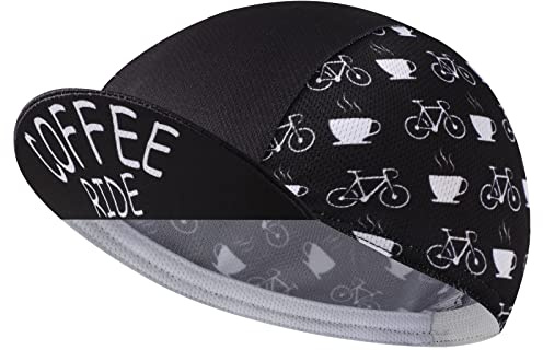 Bikingbros Coffee Black Cycling Cap - Polyester Cycling Hat-Under Helmet - Cycling Helmet Liner Breathable&Sweat Uptake
