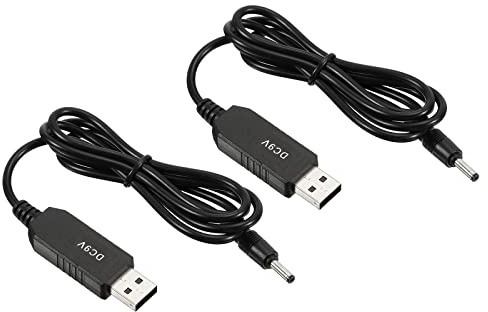 PATIKIL 6W 1A USB Step Up Tensione Convertitore, 2pz DC 5V To DC 9V Alimentazione Alimentazione Adattatore Jack 3.5x1.35mm Cavo per Router LED Lampada Altoparlanti