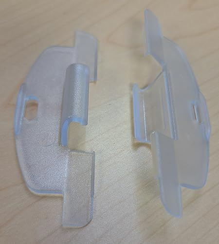 Qty 2pc. Lift Handle for Cordless Honeycomb Cellular Shades. Work with Hunter Douglas Duette, Applause Shade. ALTA, Comfortex, Turnils... (Clear, 3/4 Curved Hook)