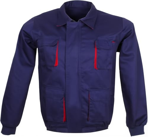 Victory KAIXUAN – CHAQUETA TRABAJO MULTIBOLSILLOS – CHAQUETA UNISEX DE SEGURIDAD TALLER MECÁNICO TÉCNICO – UNIFORME LABORAL INDUSTRIAL – SERIE 884 (50, Azul marino -8)