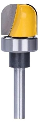 1 st Skål och bricka mall fräs, 6,35 mm träbearbetning fräs diameter 12,7 mm 20 mm rund näsa snidning fräs(20mm)