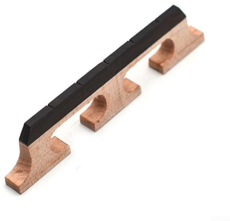 Banjo-Brücke aus Ahorn und Ebenholz für Banjos mit 4, 5, 6 Saiten, Ersatzteile (5 Saiten)