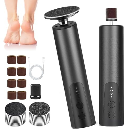 Electric Foot Callus Remover, 2 in 1 Electric Foot File Nail Grinder with 6 Speed, Rechargeable Callus Remover for Feet with 2 Mode Disc Sandpaper, Foot Sander Tool for Feet Dry Dead Skin