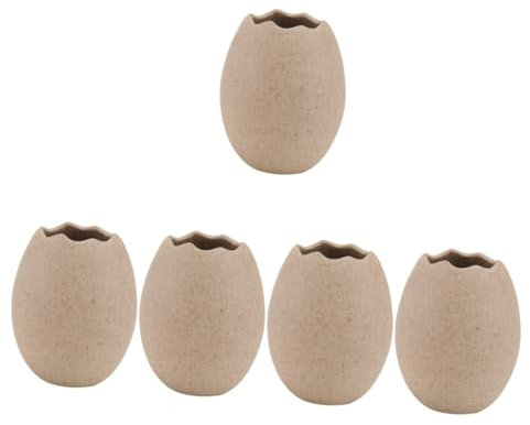 Amosfun 5st Hydroponische Dekorative Vase Eiförmige Dessertschale Süßigkeitenbehälter Snack-schüssel Kleiner Pflanztopf Miniatur-sukkulententopf Schale Mit Getrockneten Früchten Keramik