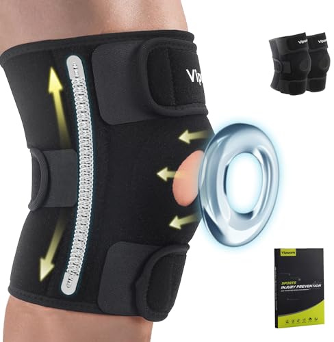 VIPWORK Knee Brace for Women and Men – Compression Knee Sleeve for Meniscus Tear, ACL, Arthritis Pain Relief, Knee Pain Support with Patella Pad for Fast Recovery & Optimal Support，tendonitis, running, squats, fitness, and sports injury rehabilitation .